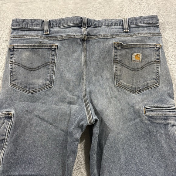 Carhartt Jeans Men's 40 x 32 Workwear Relaxed Fit High Rise Distressed Y2K Blue - Picture 4 of 11